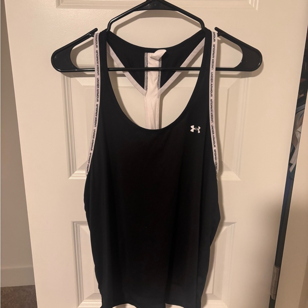 Under Armour Black and White Athletic Tank